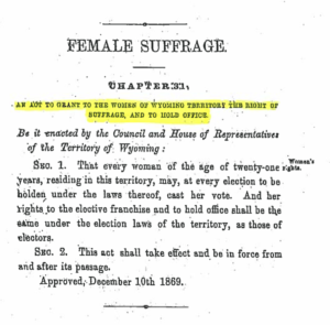 image of original suffrage text