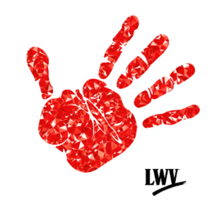red handprint