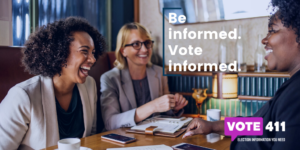 be informed vote informed image of three women
