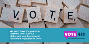 scrabble tiles spelling vote